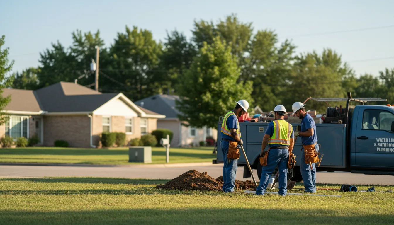 Residential water line and bathroom plumbing service in De Pere, WI